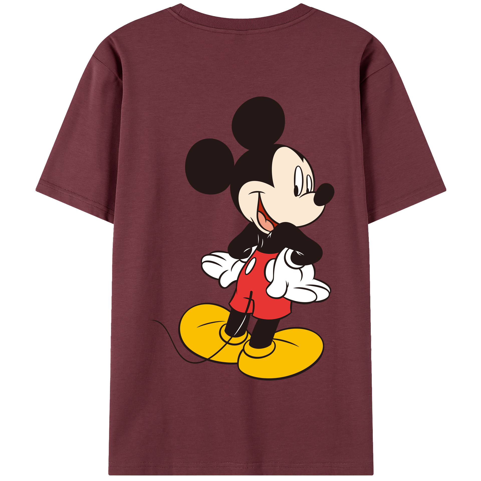 （画像用） ミッキーマウス Mickey Mouse 綿100％半袖Tシャツ（背面プリント）